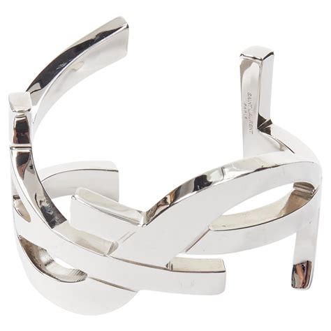 silver gold bracelet set ysl|ysl cuff bracelet.